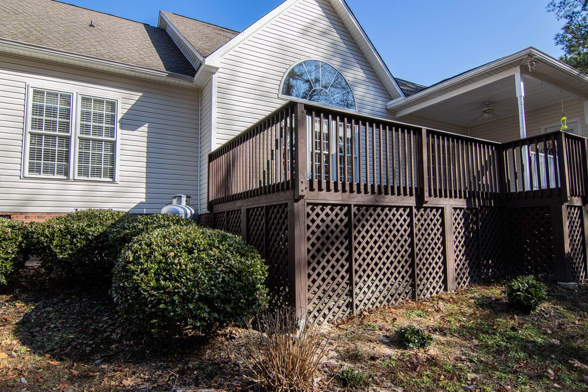 Custom deck construction in Moore County