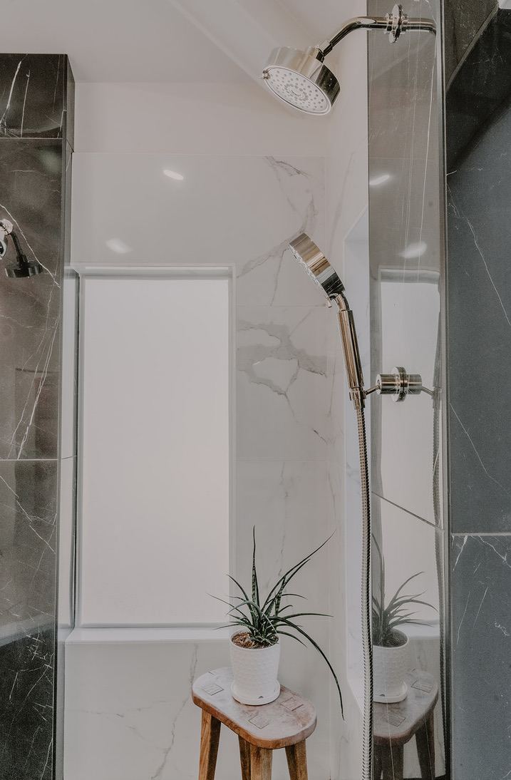 Pinehurst Primary Bathroom: From 1980s to Spa-Like Retreat